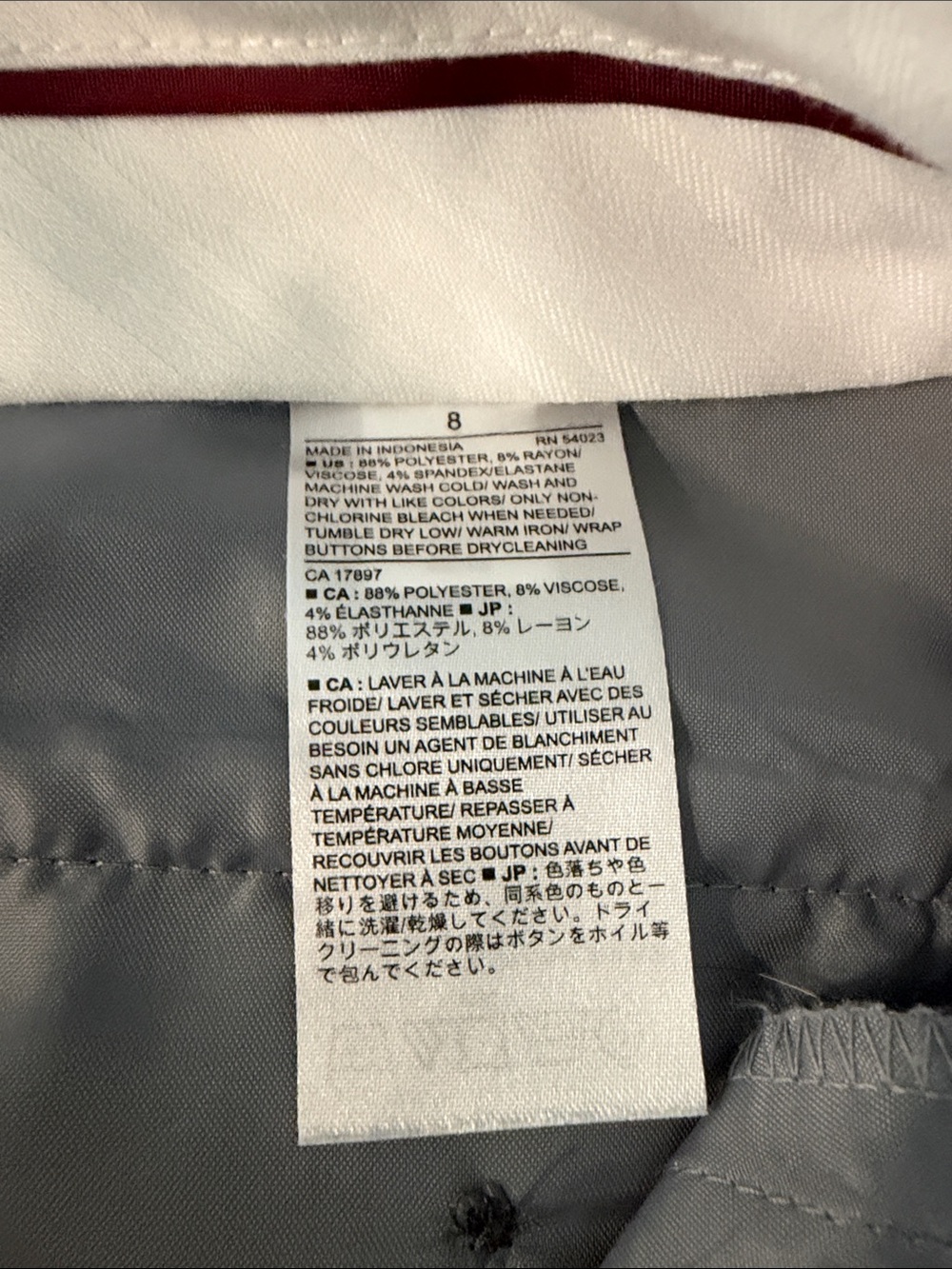 Banana Republic Light Gray Wide-Leg Trousers - Picture 3 of 3